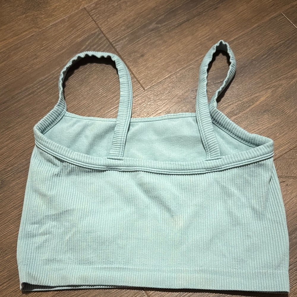 Colsie Light Blue Ribbed Tank Top - Picture 2 of 2